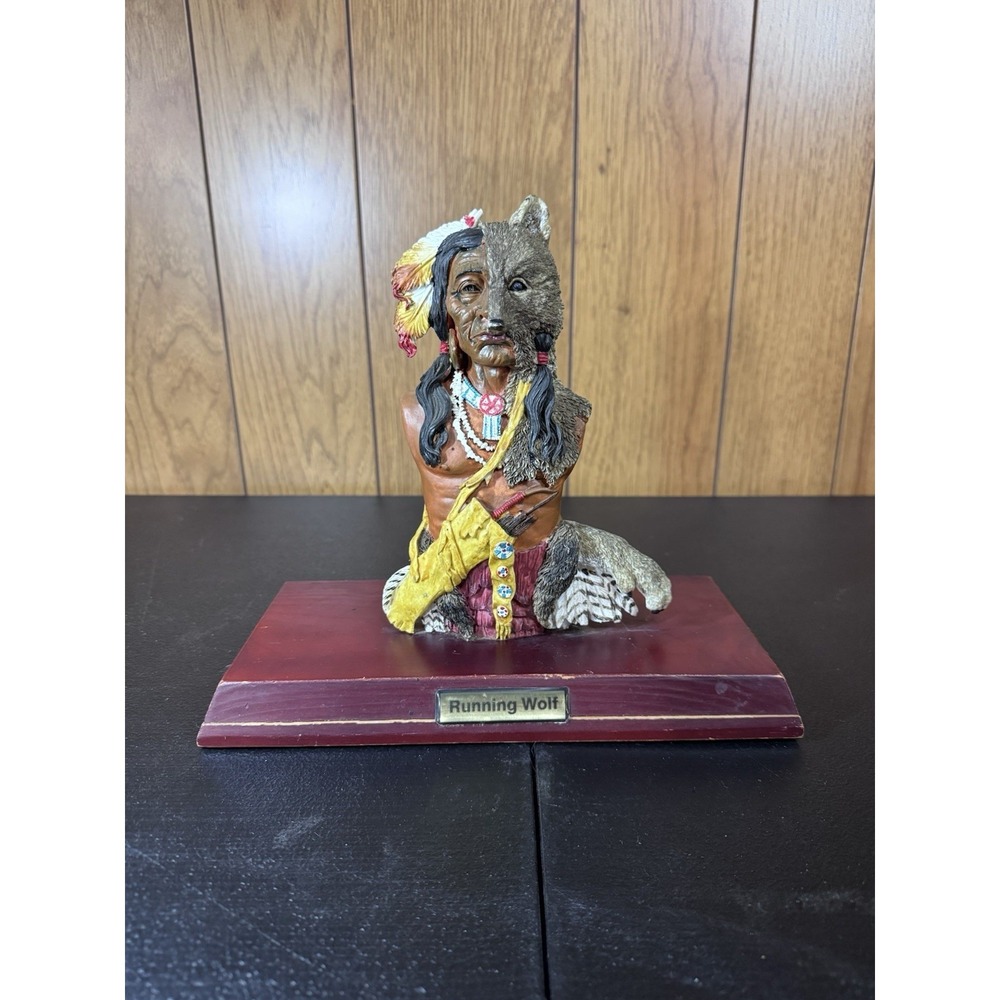 Native American Running Wolf Wall‎ Figurine